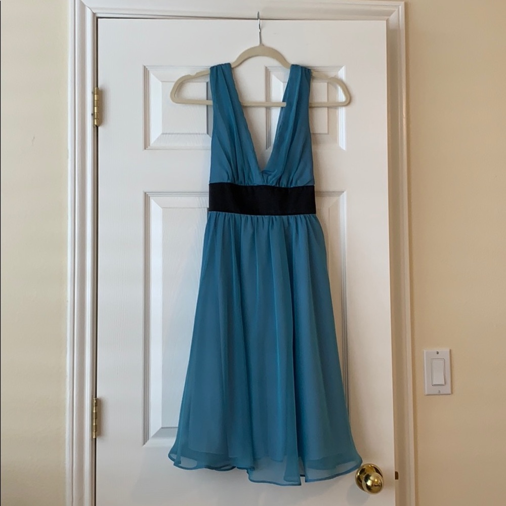 Flowy blue dress